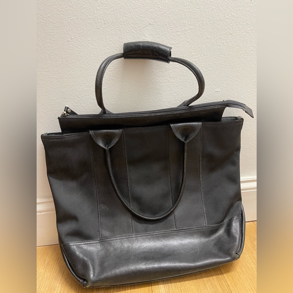 Anne Klein Leather/Canvas Computer Tote Bag